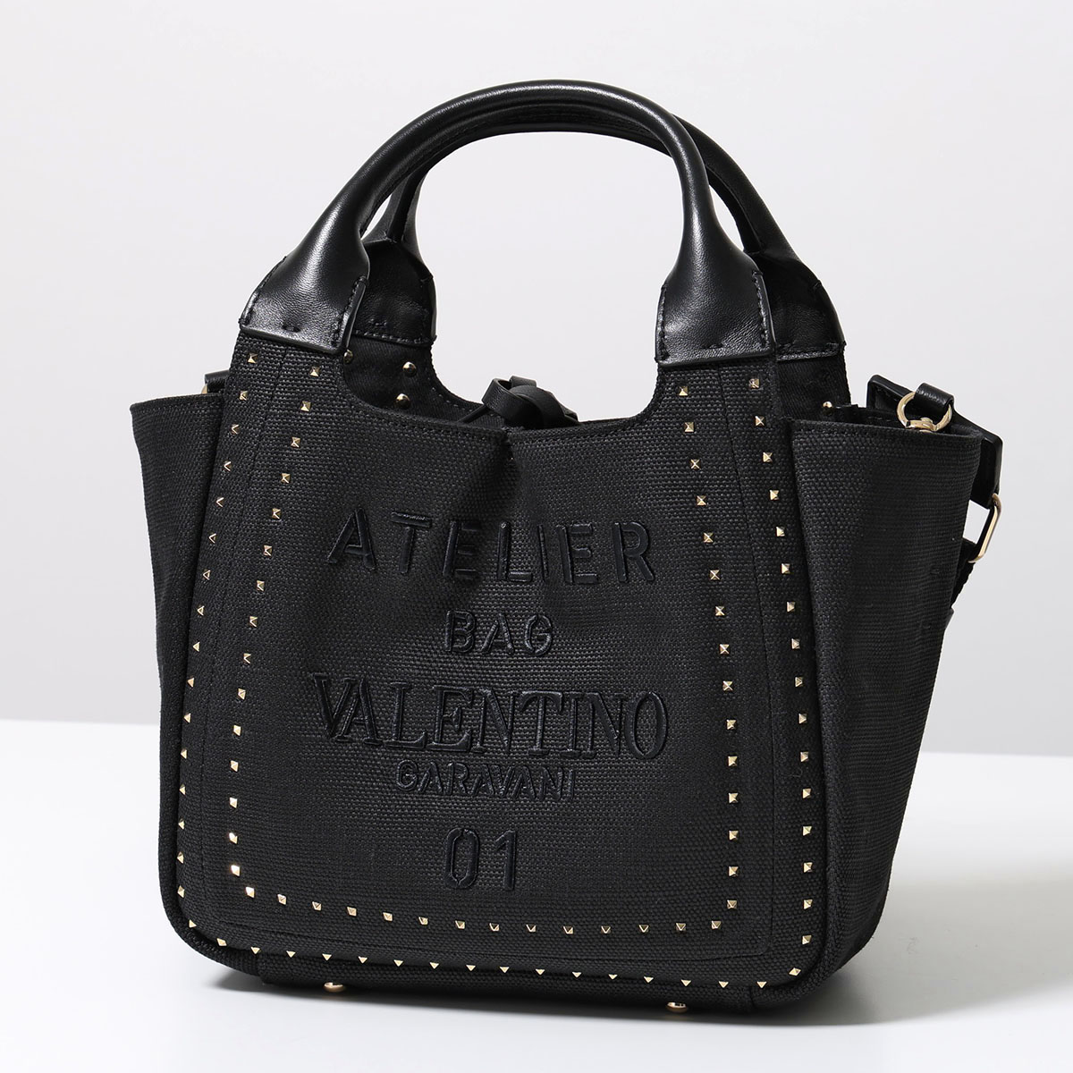VALENTINO ヴァレンティノ ハンドバッグ B0J97PIA レディース ショルダーバッグ ロックスタッズ キャンバス ロゴ ポーチ付き 鞄 0NO 84,240円