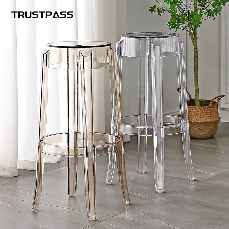 insカウンターベンチPCレセプションバー椅子実験室円高脚北透明アクリルデザイナーズベンチ