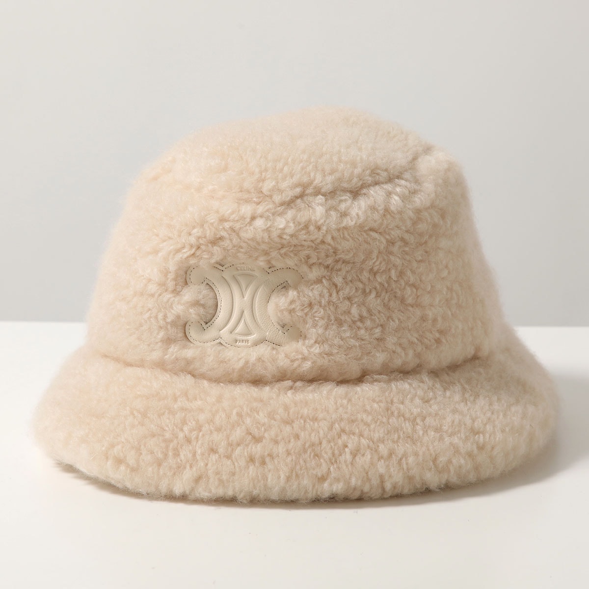 CELINE セリーヌ バケットハット 2AUG0821Z.03NA レディース トリオンフ シェルパ カシミア ロゴ 帽子 03NA