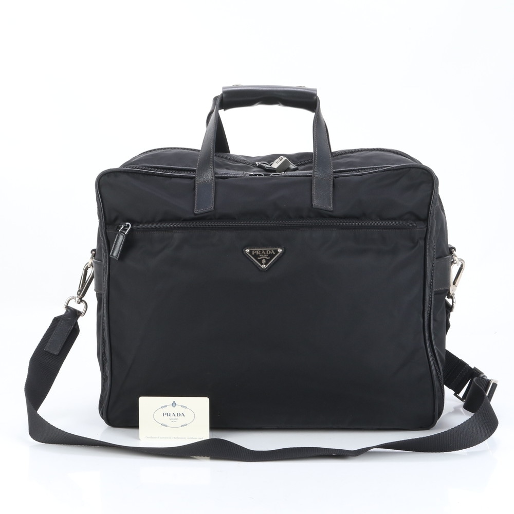 美品 ギャランティカード付 テスート ナイロン 三角ロゴ V361S レザー×ナイロン 2WAY ビジネス バッグ 斜め掛け 書類鞄 ブリーフケース トート 通勤 A4 メンズ ECE CP45-9