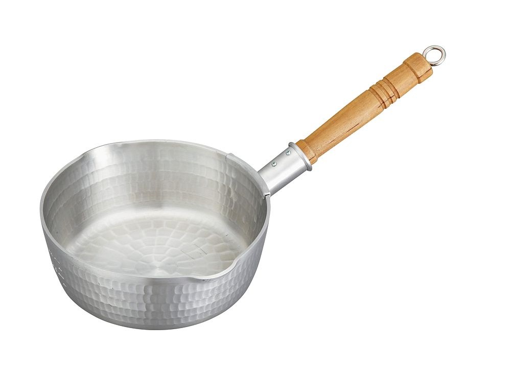 中尾アルミ製作所 アルミ打出 底平浅型雪平鍋24cm目盛付（3.2L）