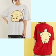 [WAIKEI X SANRIO]ポムポムプリンビッググラフィック半袖Tシャツ Qoo10] WaiKei 【2サイズ】ポムポムプリン バブル グラ