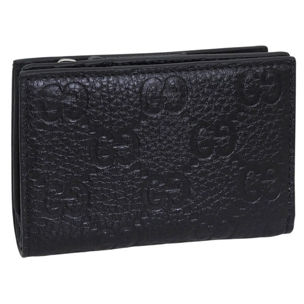 グッチ 財布 レディース 二つ折り財布 アウトレット レザー ブラック 815874AAEEM1000 GUCCI