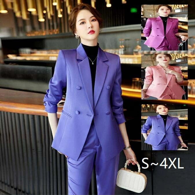 ビジネススーツ 2点セット ジャケット+パンツ セットアップ リクルートスーツ 入学式 卒業式 スリム スーツセット パンツスーツ 高品質 レディーススーツ 面接 ボダンスーツ きれいめ 結婚式 通勤