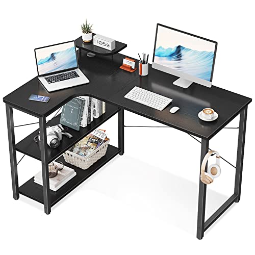 色：ブラック サイズ：110*80*74cm ODK パソコンデスク L字 ゲーミングデスク 幅11