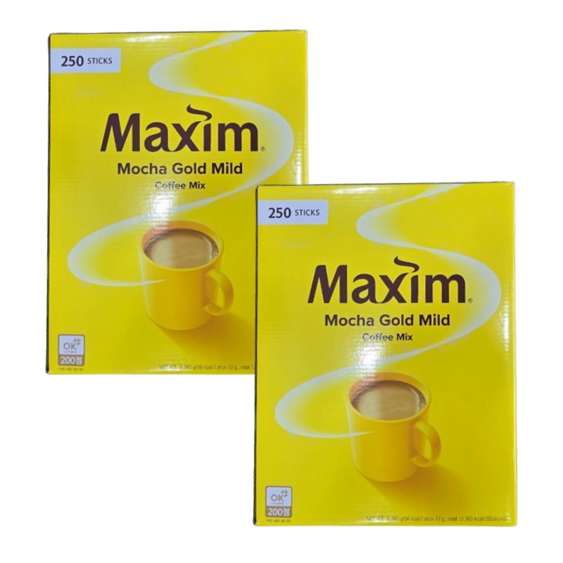 モカゴールド マイルド コーヒーミックス 12g x 250本入 2セット 韓国インスタントコーヒー スティックタイプ 大容量 お徳用セット まろやかな味わい おうちカフェ まとめ買い 人気商品