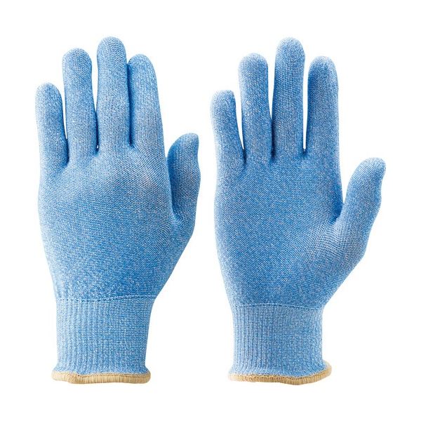 （まとめ）東和 トワロン 耐切創手袋 NEOカットレジストインナー ブルー L 1双[x5]