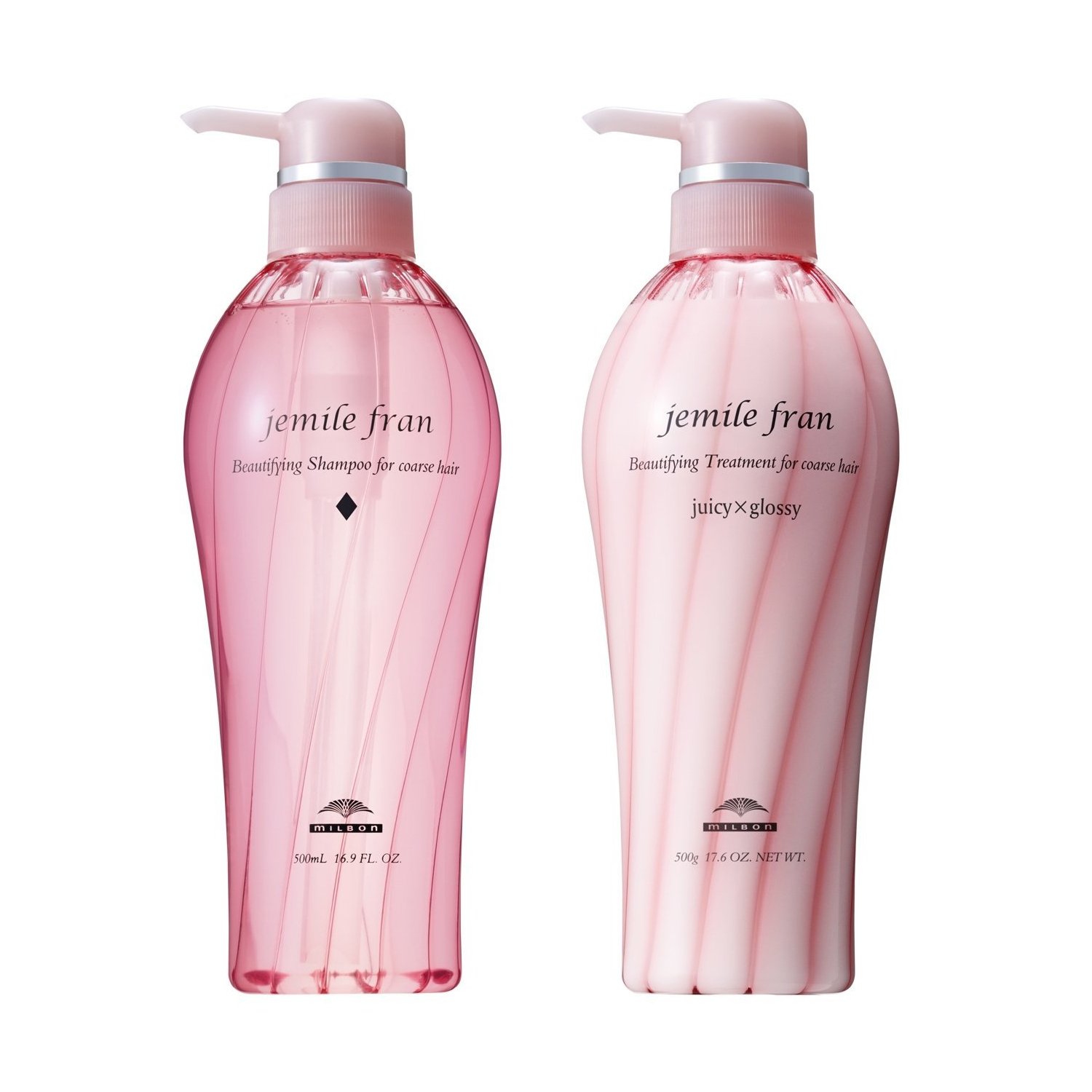 ミルボン ジェミールフラン シャンプー&トリートメント(ダイヤ&ジューシーグッロシー) 500ml 500g ボトルセット
