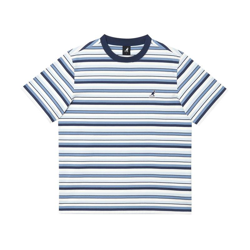 マルチストライプTシャツ2819ブルー