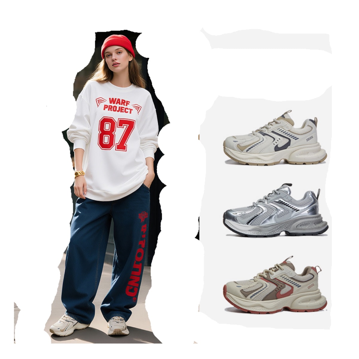 【2025秋新作】クッションインソール ダディーシューズ レディース 厚底 スニーカー 通気性 ランニングシューズ トレンド