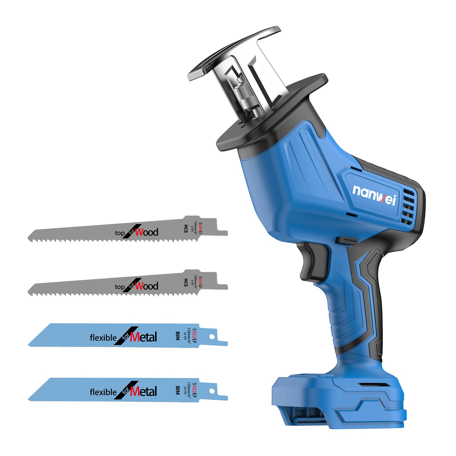 充電式レシプロソー マキタ18Vバッテリー対応 電動ノコギリ ブラシレスモータ― 小型電動のこぎり コードレス ストローク長15mm DIY 木材・金属などの切断 【本体のみ】