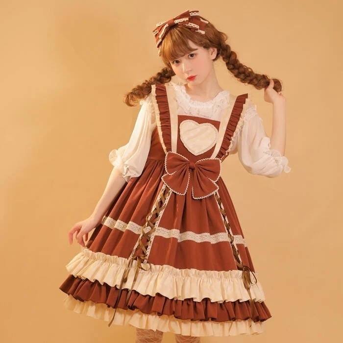 【急速出荷】ロリータ ワンピース レディース Lolita 普段着 ロリィタ 甘ロリ ゴスロリ JSK スイート ゆめかわいい リボン キャミソールワンピ ジャンパースカート 可愛い 華やか ゴージャ