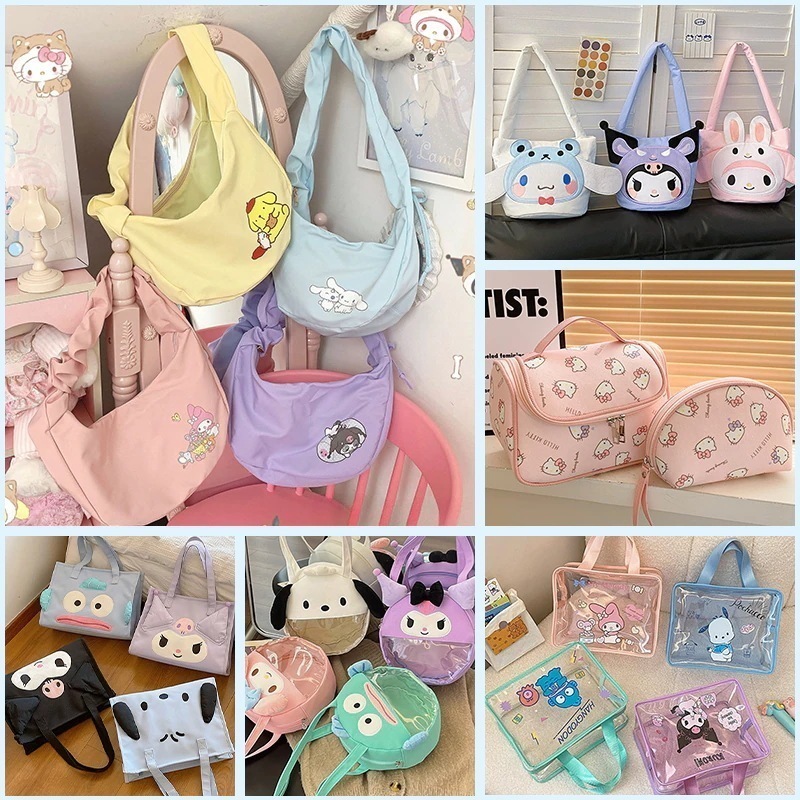 【2個買うと1個無料】【3日出荷】【正规品】流行サンリオワンショルダーバッグ日本でかわいい大容量ショルダーバッグ/ショルダーバッグ/ショルダーバッグ/クロミキティバッグです