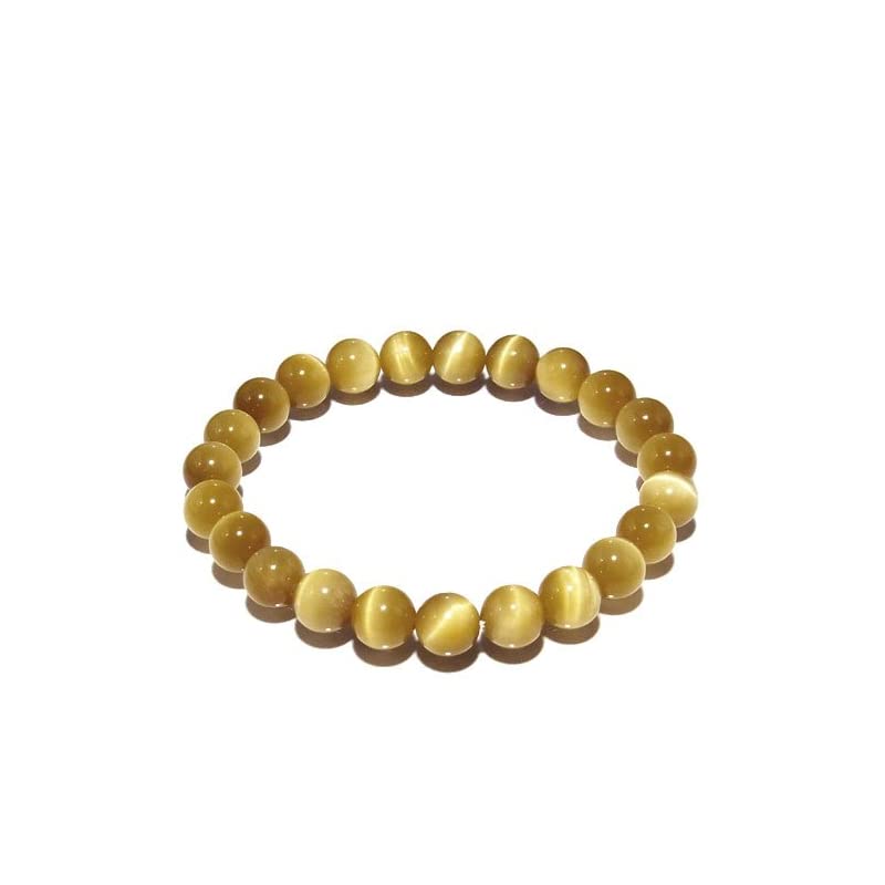 新宿銀の蔵 8mm玉 ゴールデンタイガーアイブレスレット 17cm19cm (19cm メンズL レ