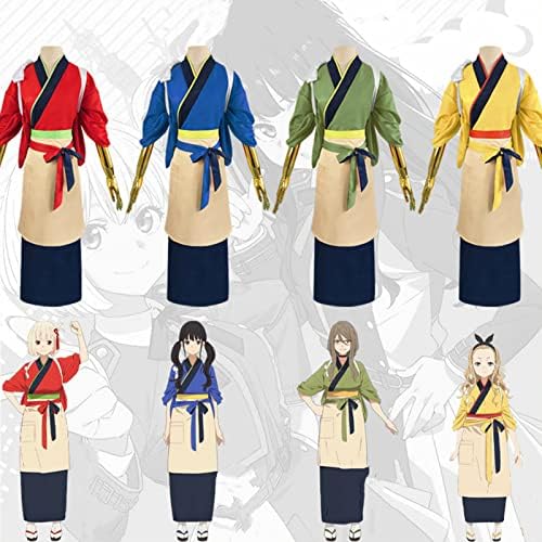 錦木千束 · 井ノ上たきな ·中原ミズキ ·クルミ 着物 和服 コスプレ衣装 にしきぎちさと いのうえたきな 制服 コスチューム 仮装 文化祭 撮影