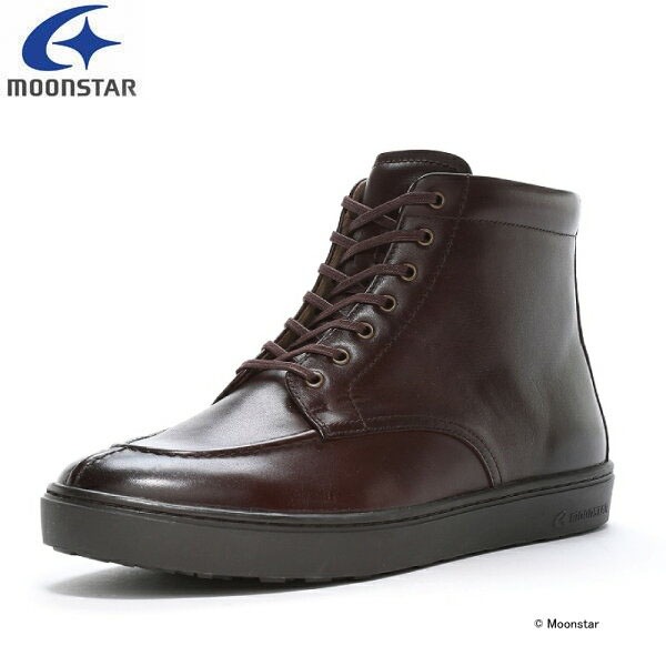 ムーンスター moonstar gently メンズ カジュアル ブーツ スニーカー キルトタン GE110VG ダークブラウン ジェントリー 幅広 4E ガラス防滑 透湿防水 抗菌防臭 10,159円