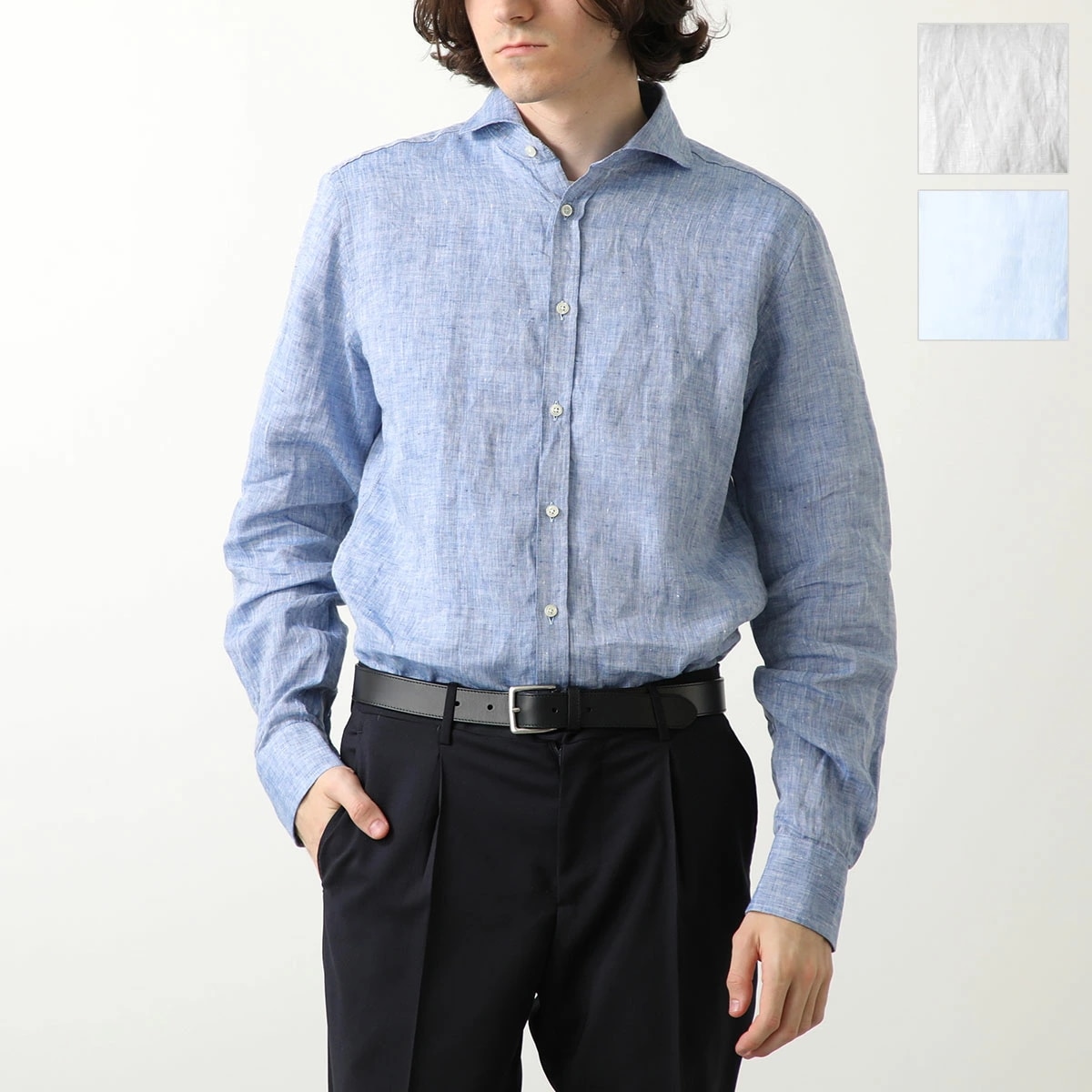 GUY ROVER ギローバー リネン シャツ 3650V1110L 541300 メンズ 長袖 レギュラーカラー カラー3色