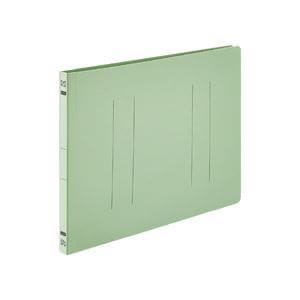 （まとめ） TANOSEE フラットファイルE A4ヨコ 150枚収容 背幅18mm グリーン 1パック（10冊） 10セット