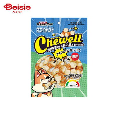 他サイト： ドギーマン ホワイデント CheweLL チキンロールボーンミニ 徳用 200g(標準25本) ペットの商品画像