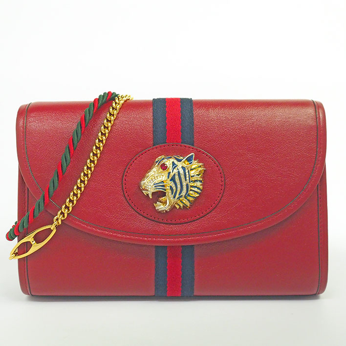 【美品】グッチ タイガーヘッド ラジャ ウェブ チェーンショルダー ブロードウェイ レディース 【ショルダーバッグ】 59,880円