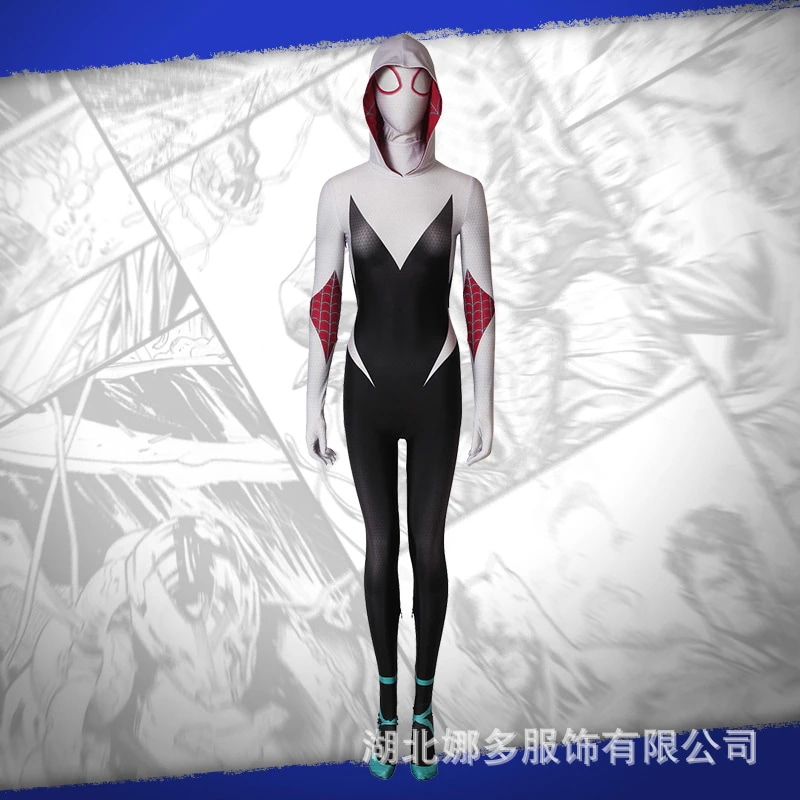 スパイダーマン Cos スパイダーグウェン タイツ グウェン ステイシー レディース ジャンプスーツ J4189