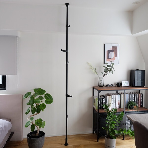 TOSO Naivis ポールハンガーセット ブラック(フック大・小各2個付) メーカー直送