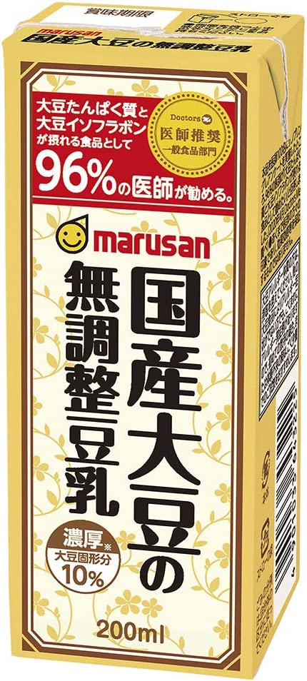 マルサンアイ 濃厚10％ 国産大豆の無調整豆乳 パック 200ml4ケース/96本