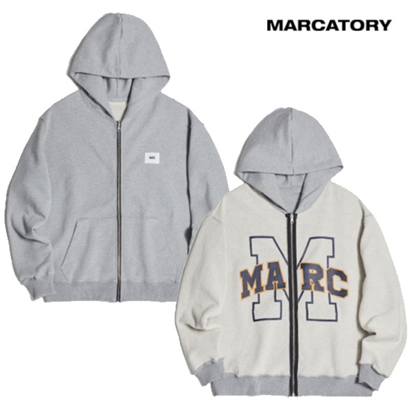 [MARCATORY] リバーシブルマークフードジップアップ