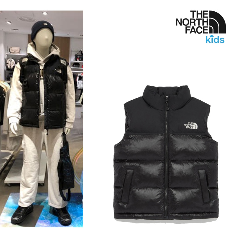 NV3NR50S KS ECO NUPTSE PADDING VEST 軽量 防寒 撥水 保温 ふわり 通学 秋冬 アウトドア レイヤード ベーシック シンプル ブラック 定番 内ポケット 高襟 快適