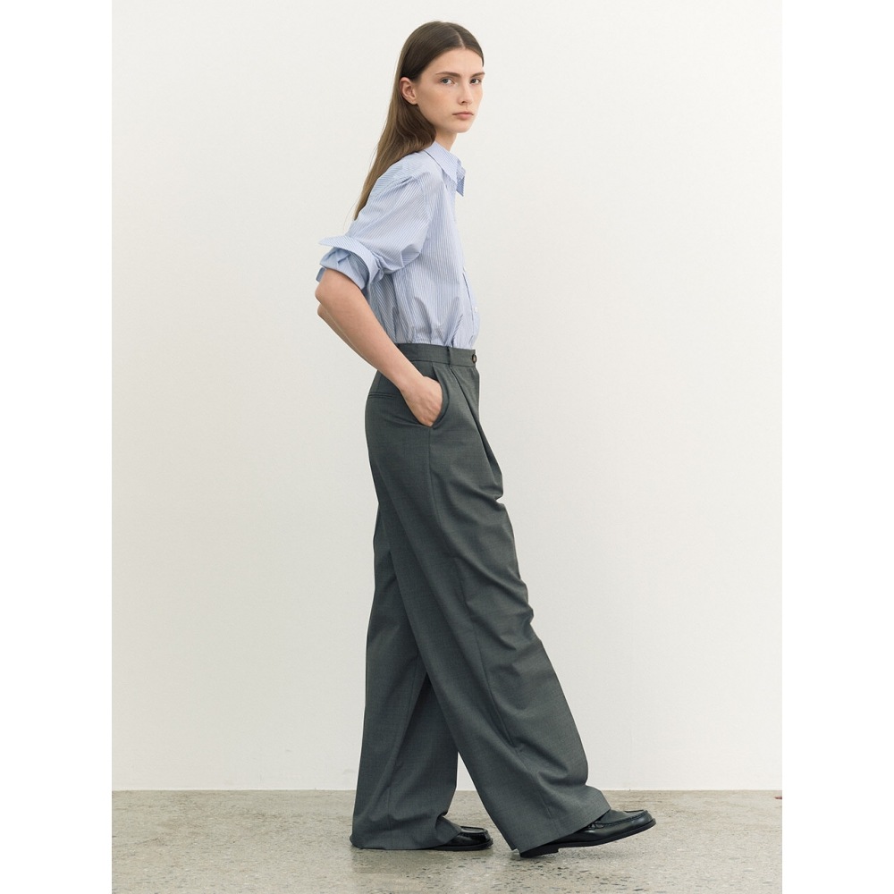 エーティーコーナーワンタックウールパンツグレー (AEPA4A401G2)