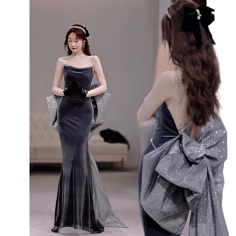 セクシーなキャミソールワンピースウエディングドレス パーティードレス 結婚式 お呼ばれドレス 二次会 披露宴 謝恩会 上品 着痩せマーメイドドレス