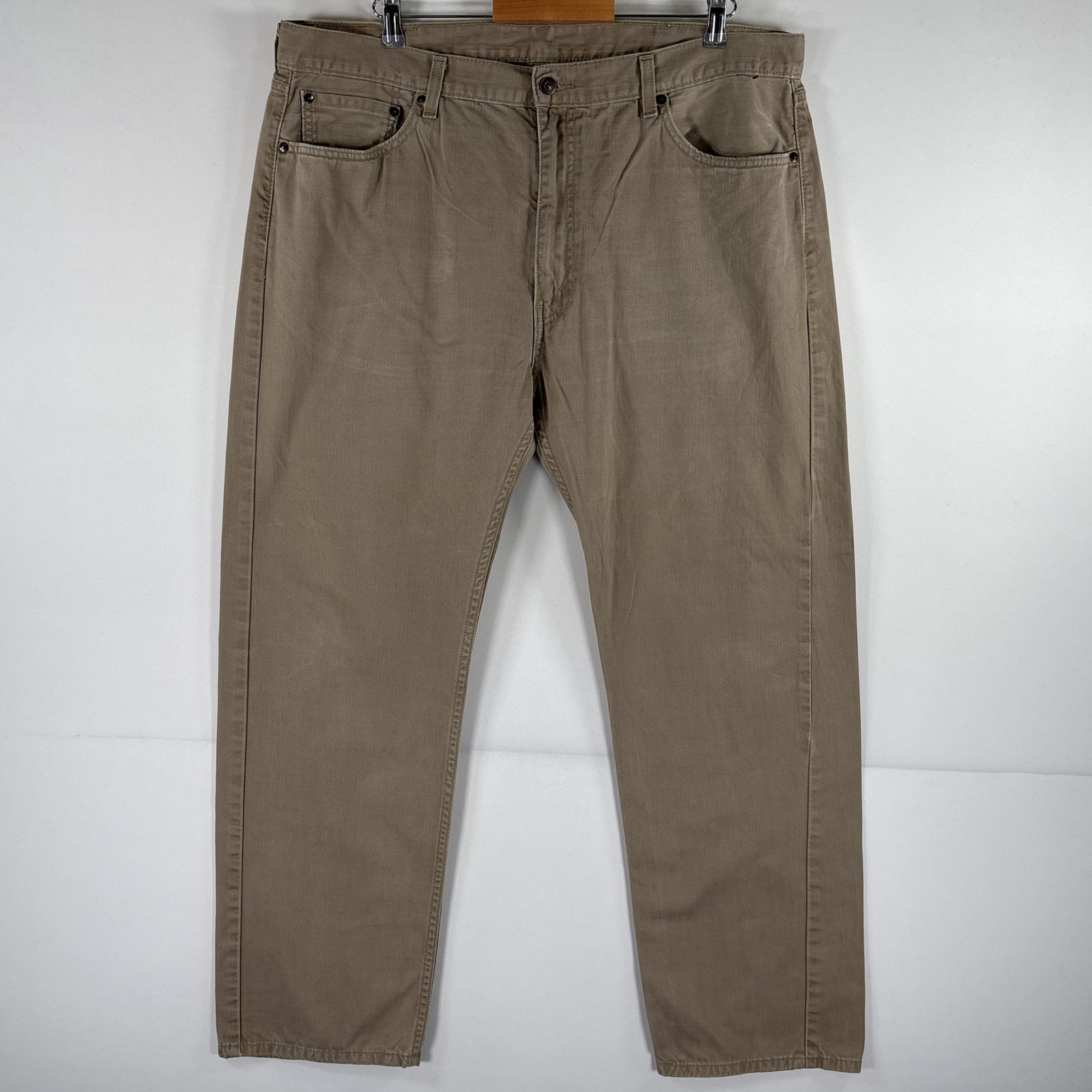 古着 デニムパンツ 505 ストレート ジーパン カラーデニム 大きいサイズ チノパン w42 L32 ベージュ系 メンズ