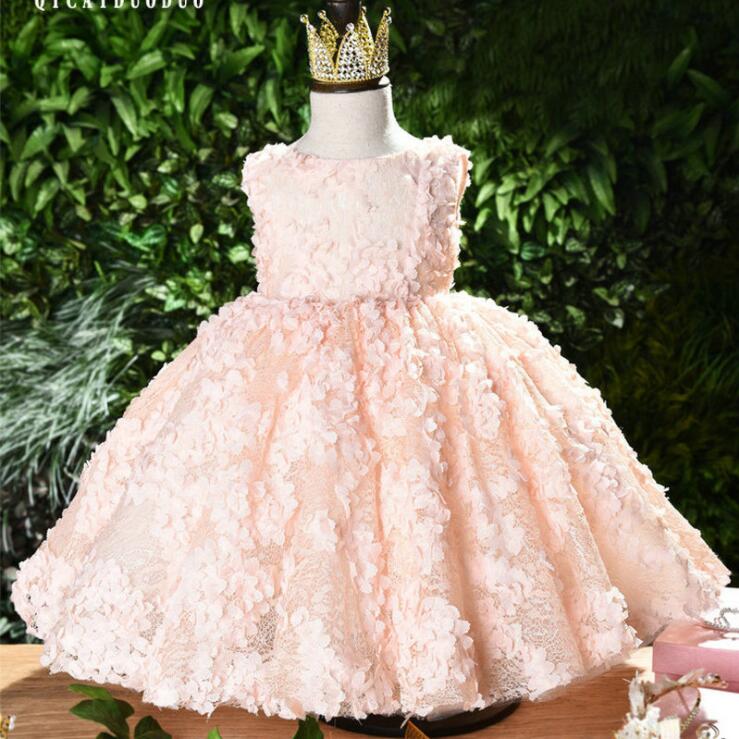 フォーマルドレス 子供 花柄 ピンク ドレス ベビードレス ワンピース キッズ 結婚式 子供服 女の子 子供ドレス チュチュスカート キッズ フォーマル 赤ちゃん ベビー 幼児 子供 キッズ かわいい