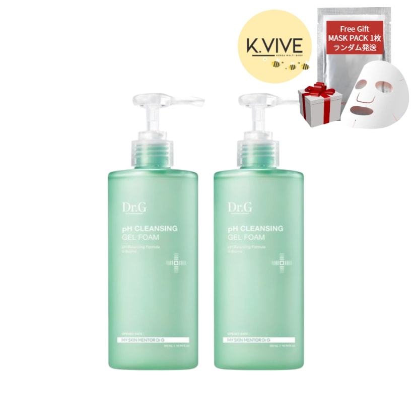弱酸性 クレンジング ジェルフォーム 300mL x 2本/韓国人気クレンジングフォーム/メイク落とし/毛穴 クレンジング/皮脂ケア 洗顔