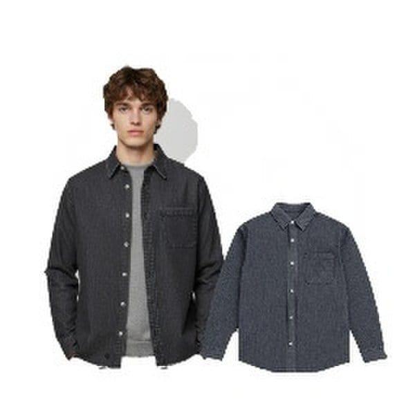 男性ウォンウォッシングデニムシャツ10540-020-830-10AB-SH