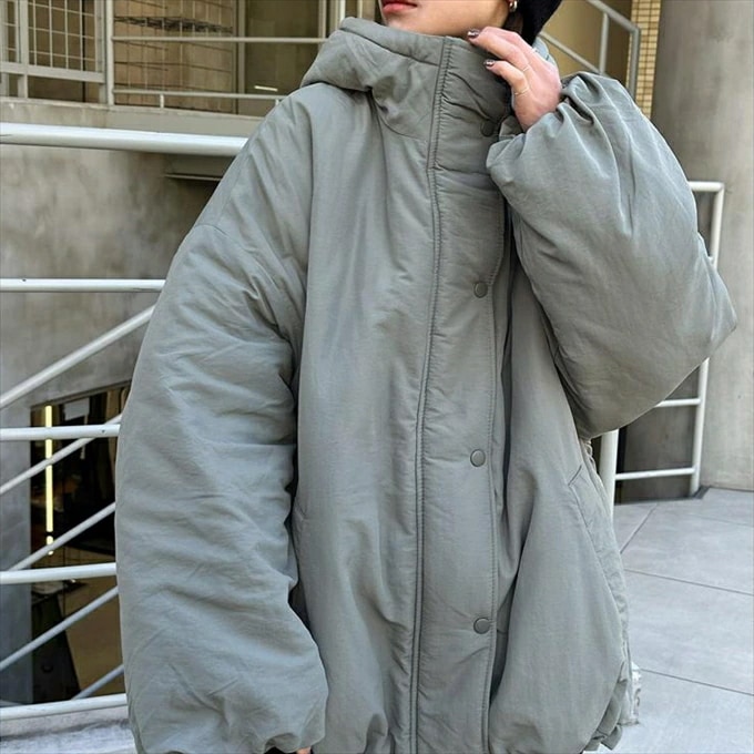 アウター 中綿 レディース コート ジャケット ブルゾン モンスターパーカー オーバーサイズ 体型カバー カジュアル キルティング フード付き t04 5,176円