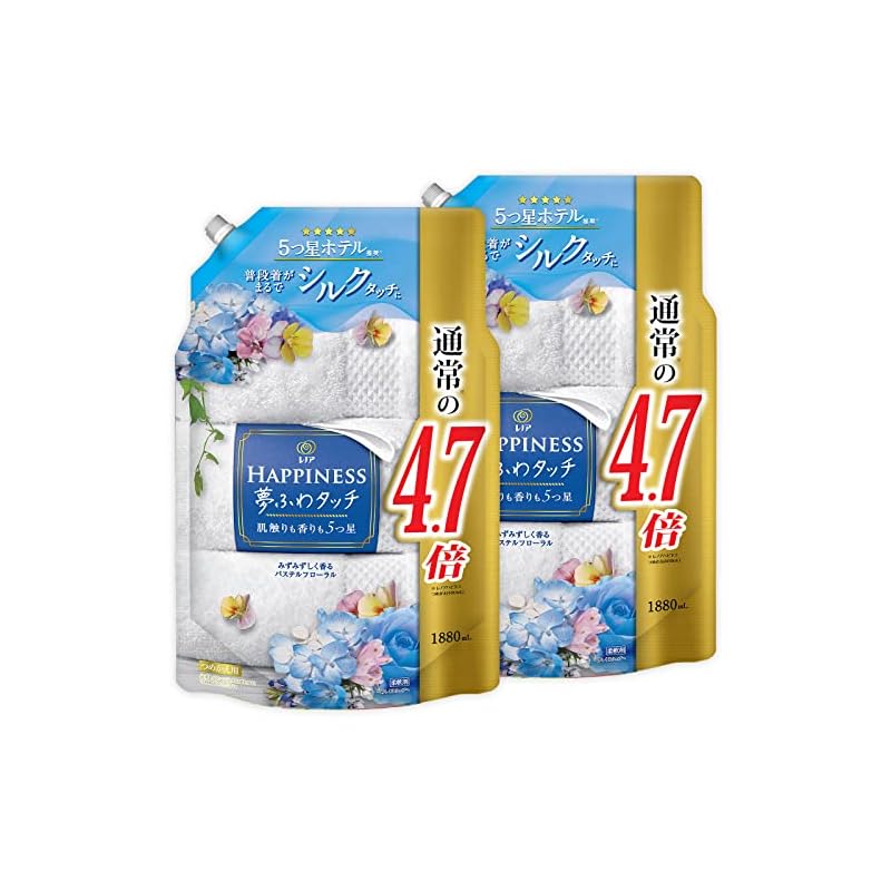 【まとめ買い】 【大容量】 レノア ハピネス 夢ふわタッチ 柔軟剤 パステルフローラル 詰め替え 1880mL × 2個