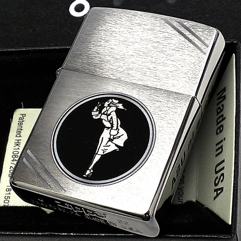ZIPPO ライター オールドデザイン Windy ウィンディ ガール ジッポ シンプル かわいい シルバー おしゃれ レトロ レディース メンズ ギフト プレゼント