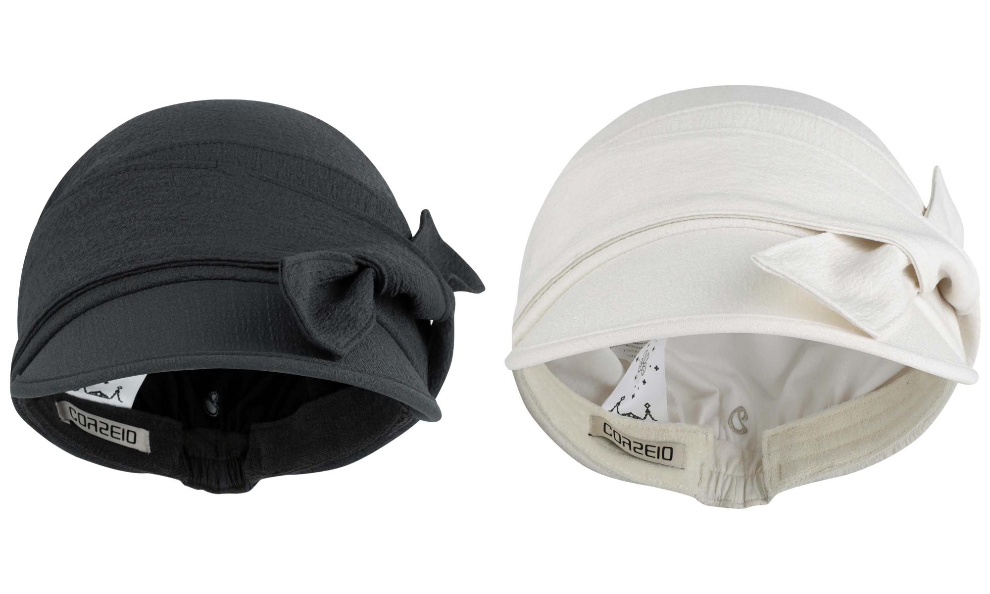 韓国限定 韓国人気 トレンド ファッション リボン タイ キャップ 帽子 (2カラー) - Charcoal/Ivory