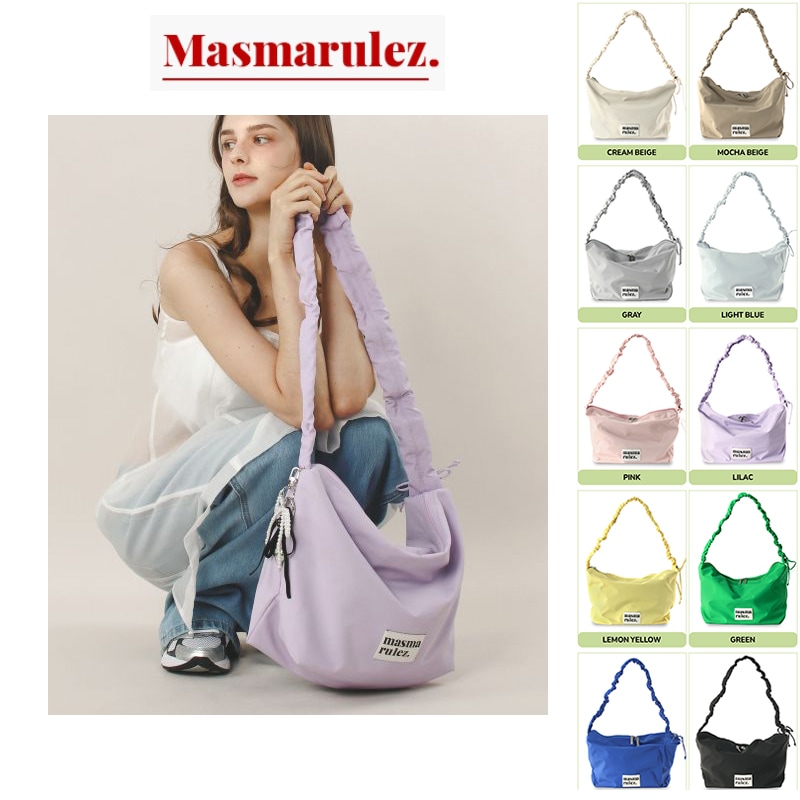 【韓国人気】Nylon 2way shirring hobo bag 9COLOR