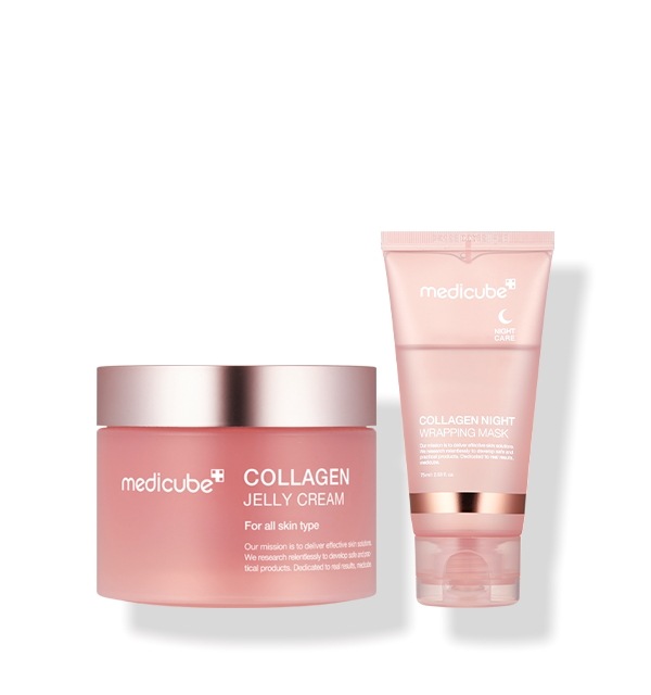 コラーゲン弾力デュオセット(ジェルクリーム 50ml+ナイトラッピングマスク75ml)