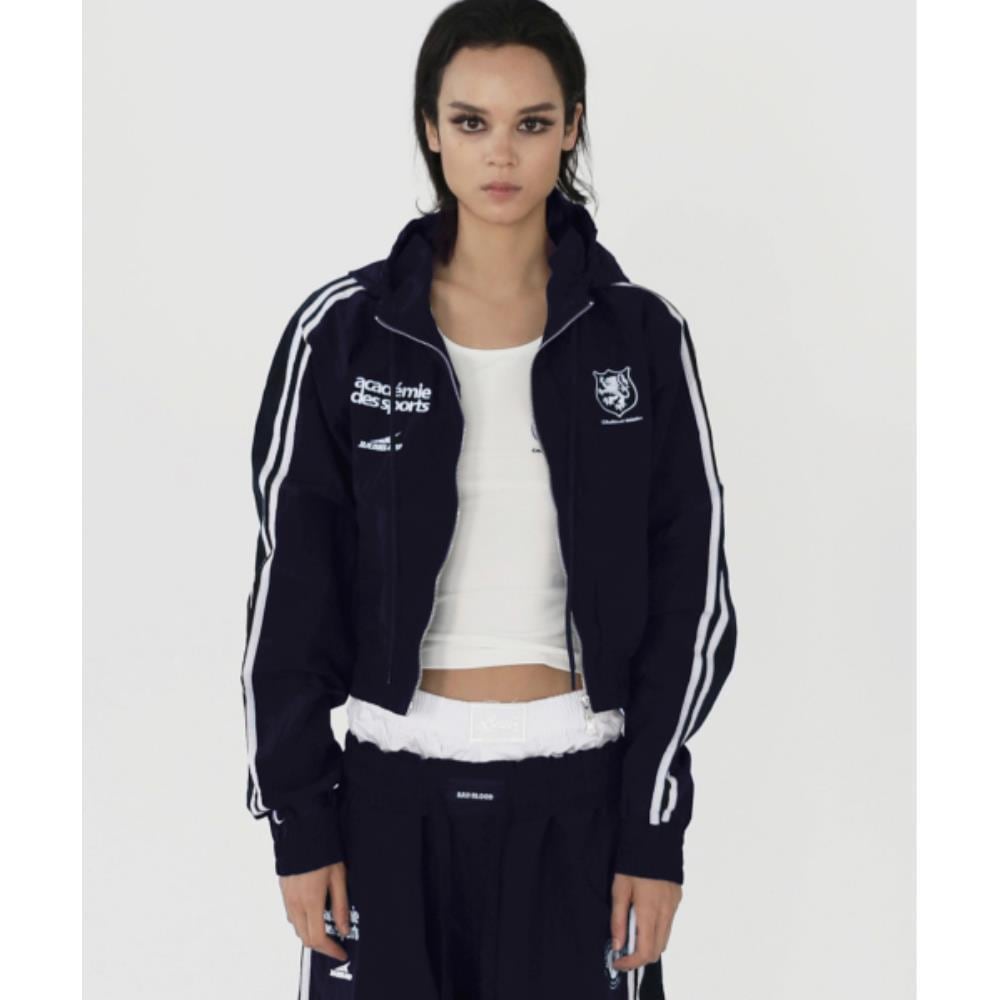 BADBLOOD ADS Vintage Hooded Track Jacket Navy w-jkt24-01
