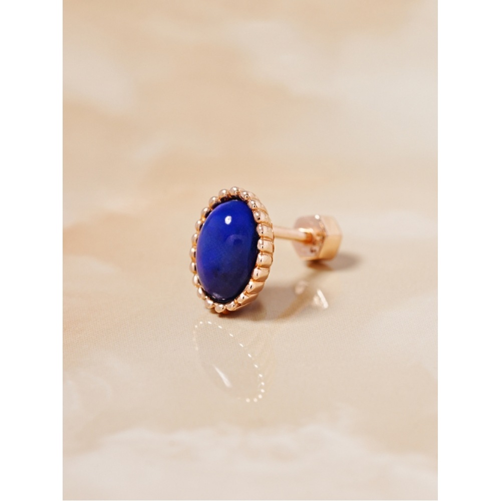 ミニマルピアス 14K 18K エレガンスクラウンラピスピアス