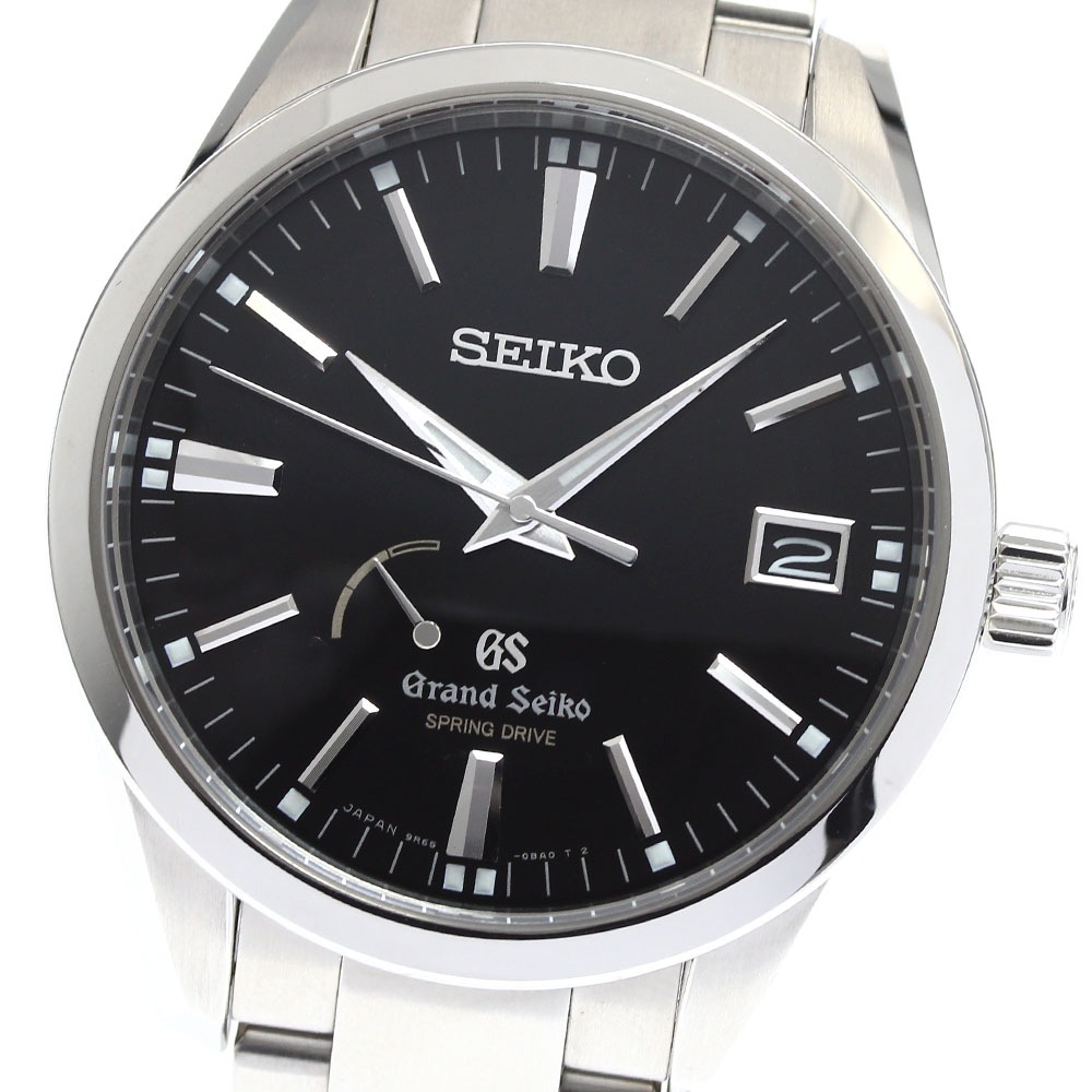 セイコー SEIKO SBGA101/9R65-0BM0 グランドセイコー パワーリザーブ デイト スプリングドライブ メンズ 美品 保証書付き_905770【中古】