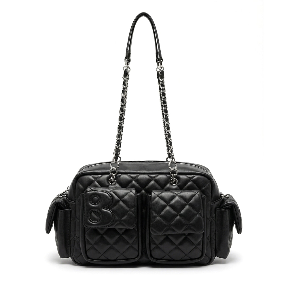 이즘 B 퀼팅 체인 스퀘어 포켓 여성 보부상 숄더백 가방