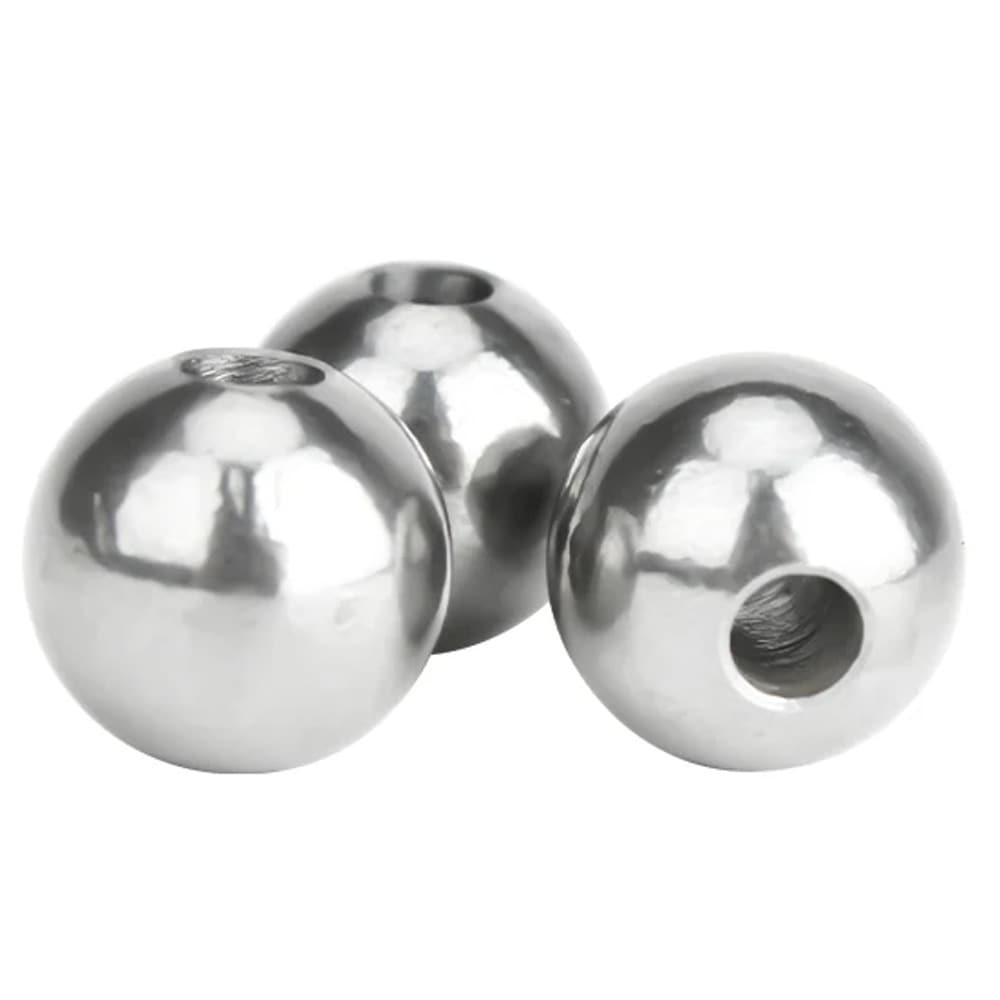 ステンレス穴あきビーズパーツ（大きさ：60mm 穴の大きさ：5mm）1個販売 銀色 シルバー 金具 部品 材料 リメイク カスタム 自作 製作 通す 飾り 球体 玉 ボール q0188xxxxxxxx