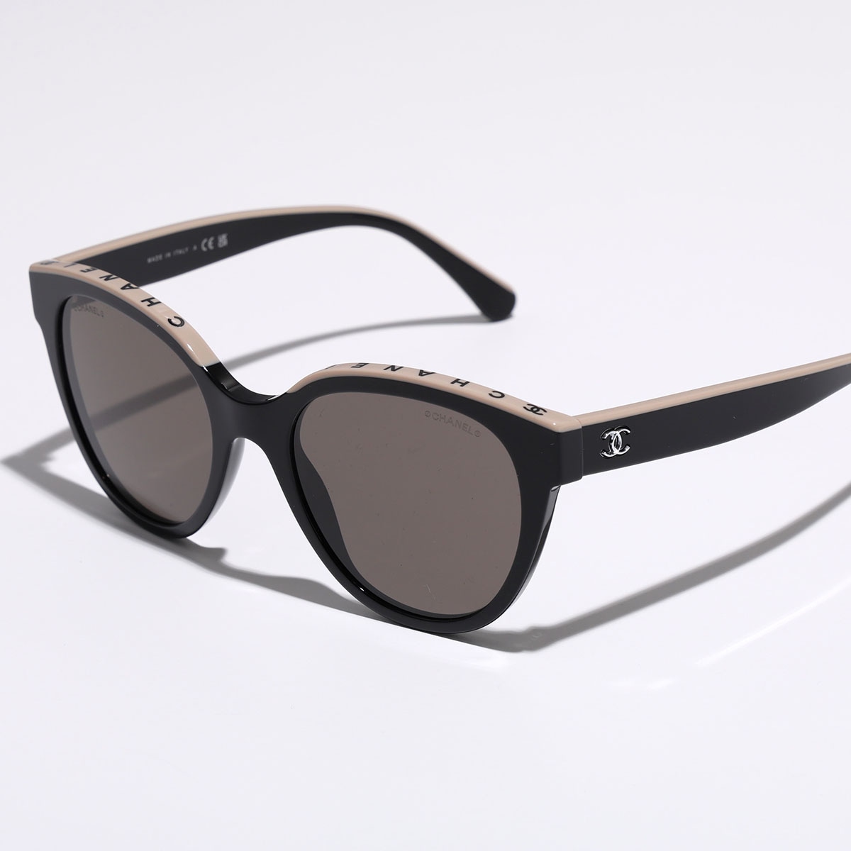 CHANEL シャネル サングラス 5414 バタフライ型 フルリム セルフレーム CCマーク ココマーク アイウェア C534-3/BLACK-BEIGE 44,746円