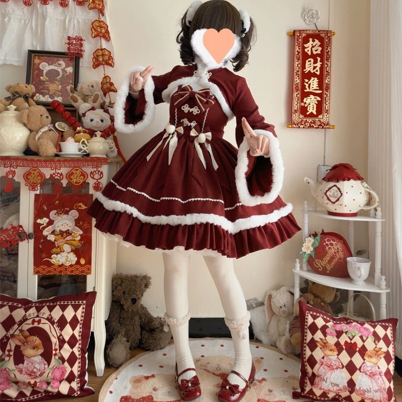 【人気商品】サンタコス クリスマス コスプレテーマ衣装コスプレセクシークイーンケープ赤い大きなケープウサギ女の子ウサギ衣装メガ割カラコンサンダル f Yt ハニーズ