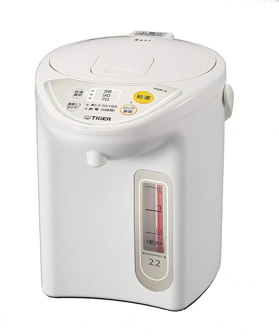 タイガー魔法瓶(TIGER) マイコン電気ポット 保温機能 節電タイマー 2.2L アーバンホワイト PDR-G220-WU