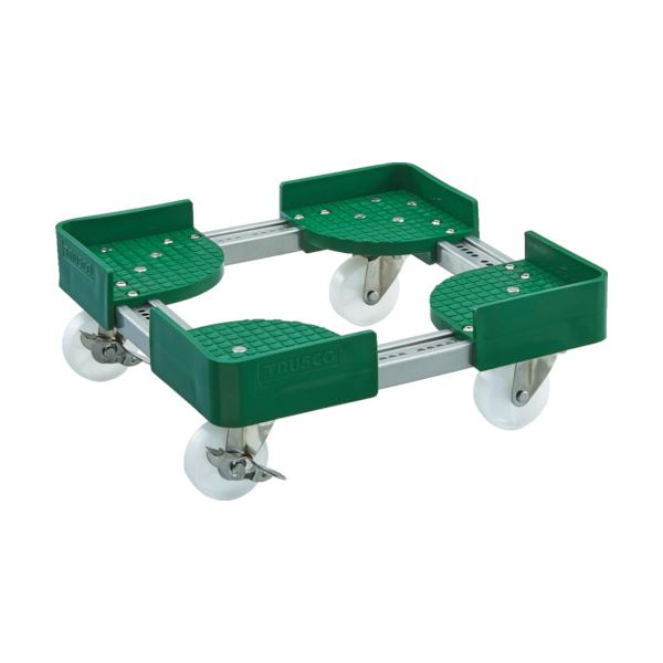 TRUSCO伸縮式コンテナ台車 内寸500-600x700-800 ストッパー付 FCD6-5070-S 1台 組立式